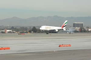 Emirates' Longest A380 Flight Touches Down in Los Angeles
