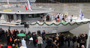 The MS Loire Princesse being christened on April 2, 2015 (Photo Credit: Haubtmann François)